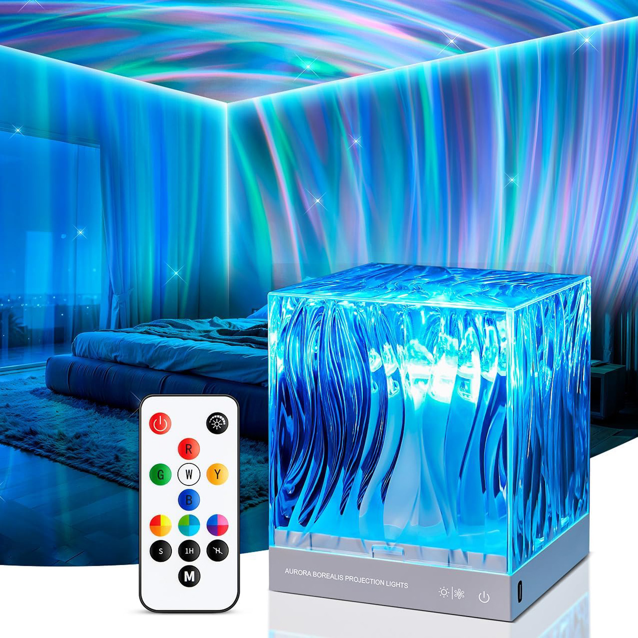 Crystal Table Lamp Mini Lamp Aurora Projector