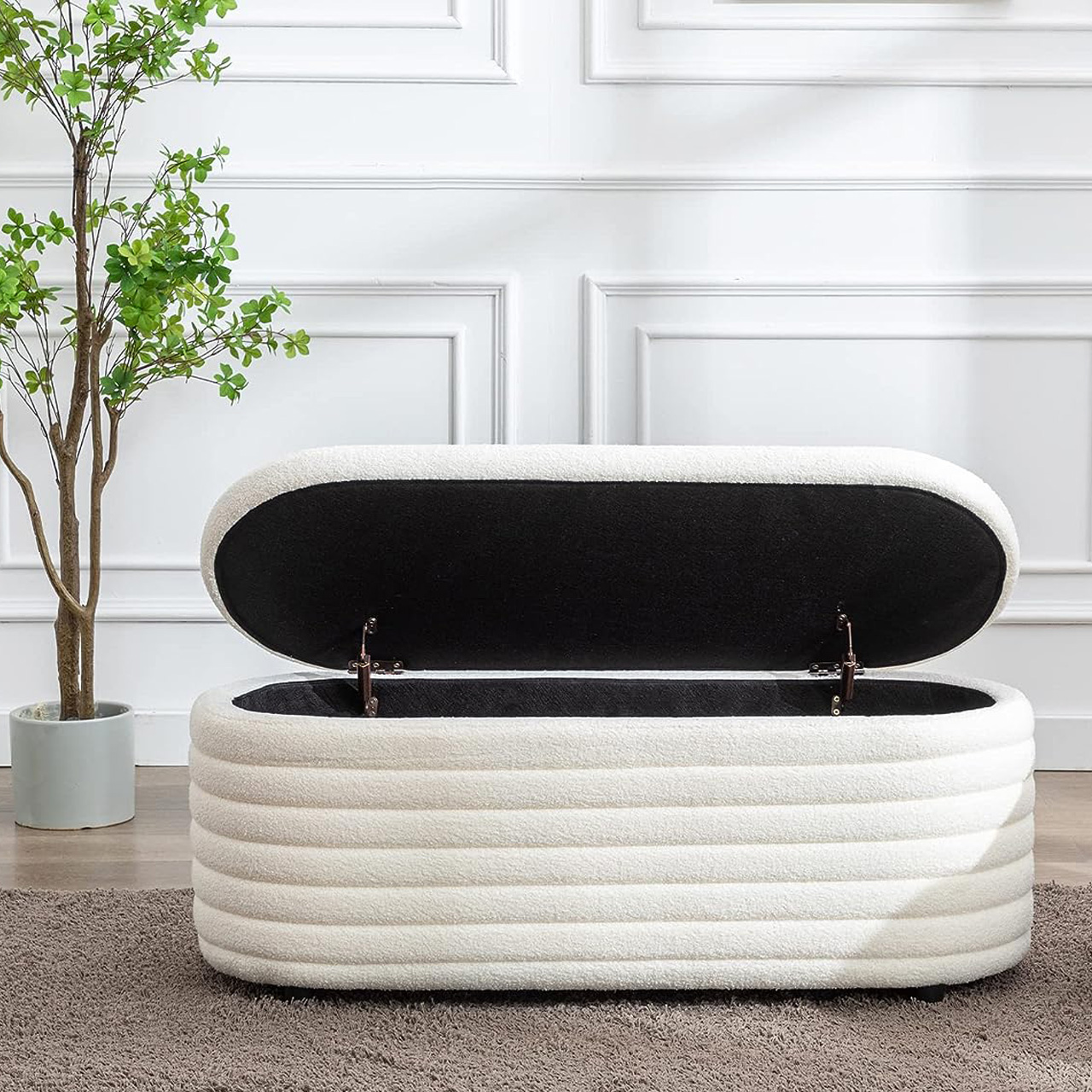 DM Furniture Storage Teddy Ottoman Bench