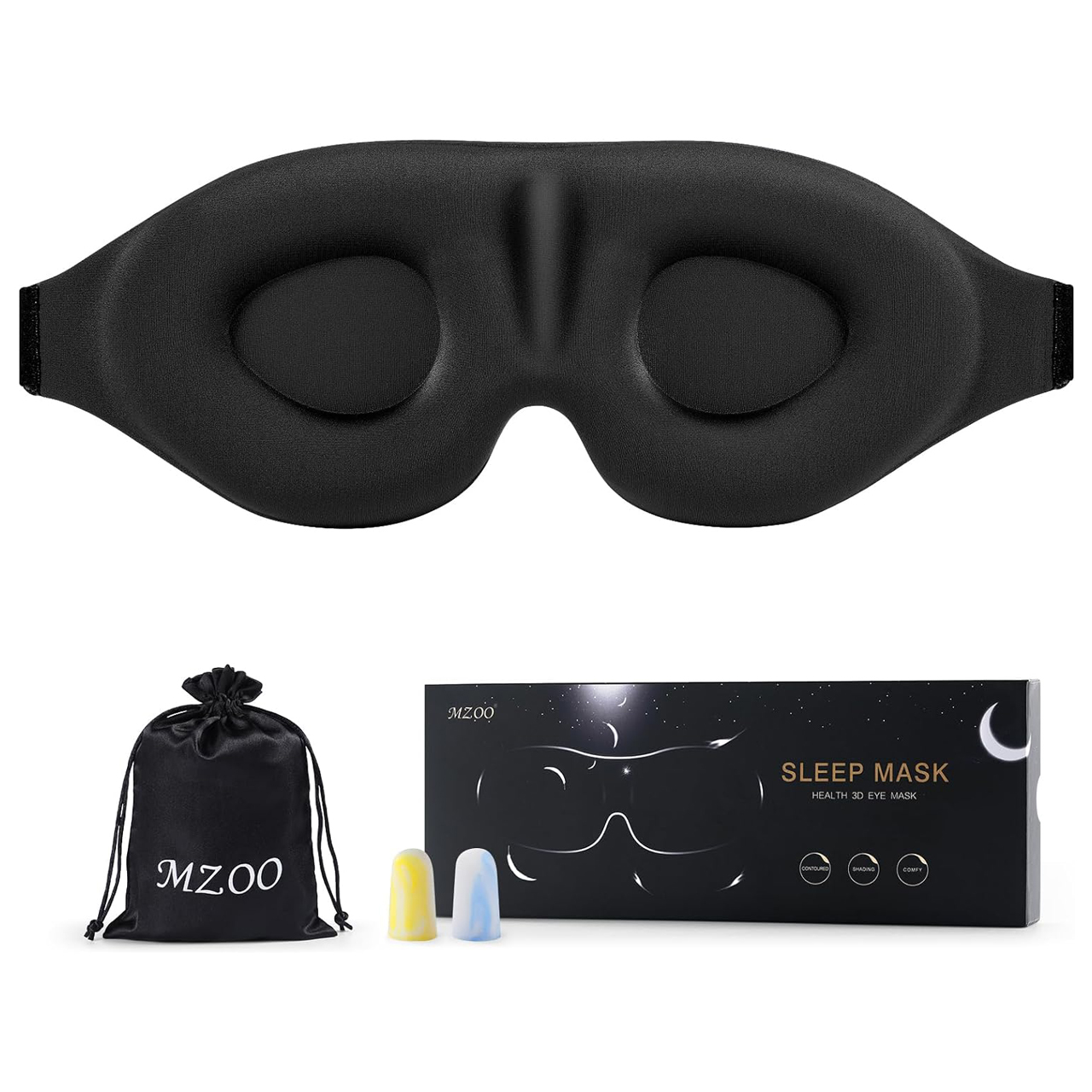 MZOO Sleep Eye Mask for Men Women, Zero Eye Pressure